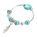 Produktbild Nikgic ethnischen Stil Türkis Perlen Armband handgefertigte Frauen Hand Kette Legierung Anhänger Schmuck täglichen Verschleiß Zubehör (Grün)