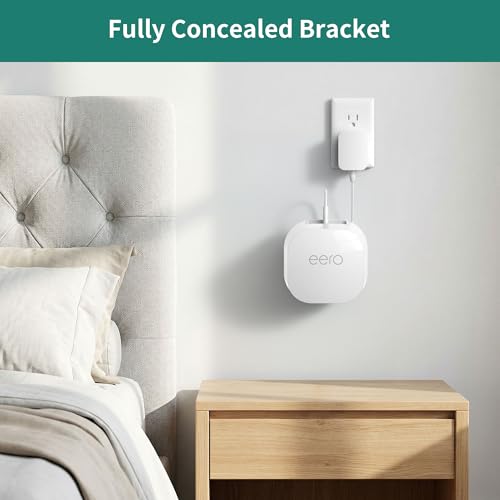 Image of HomeMount Wall Mount Bracket, for eero 6 /6+ /7, 1 Pack-Off-White
