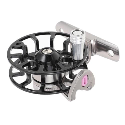 Carrete de pesca profesional de metal negro con alta resistencia PRETYZOOM