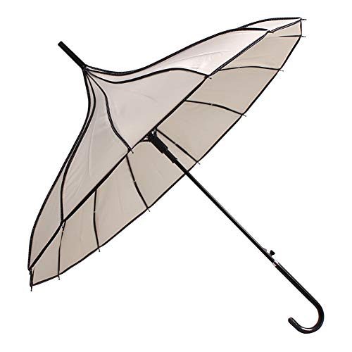 リブパゴダ傘防風Sunproof旅行傘ロングクリエイティブパゴダスティックパラソルヴィンテージパーティー日の傘をハンドル
