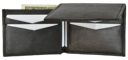 New Unique Flip-Up Mens Wallet & Card Holder Black #1393