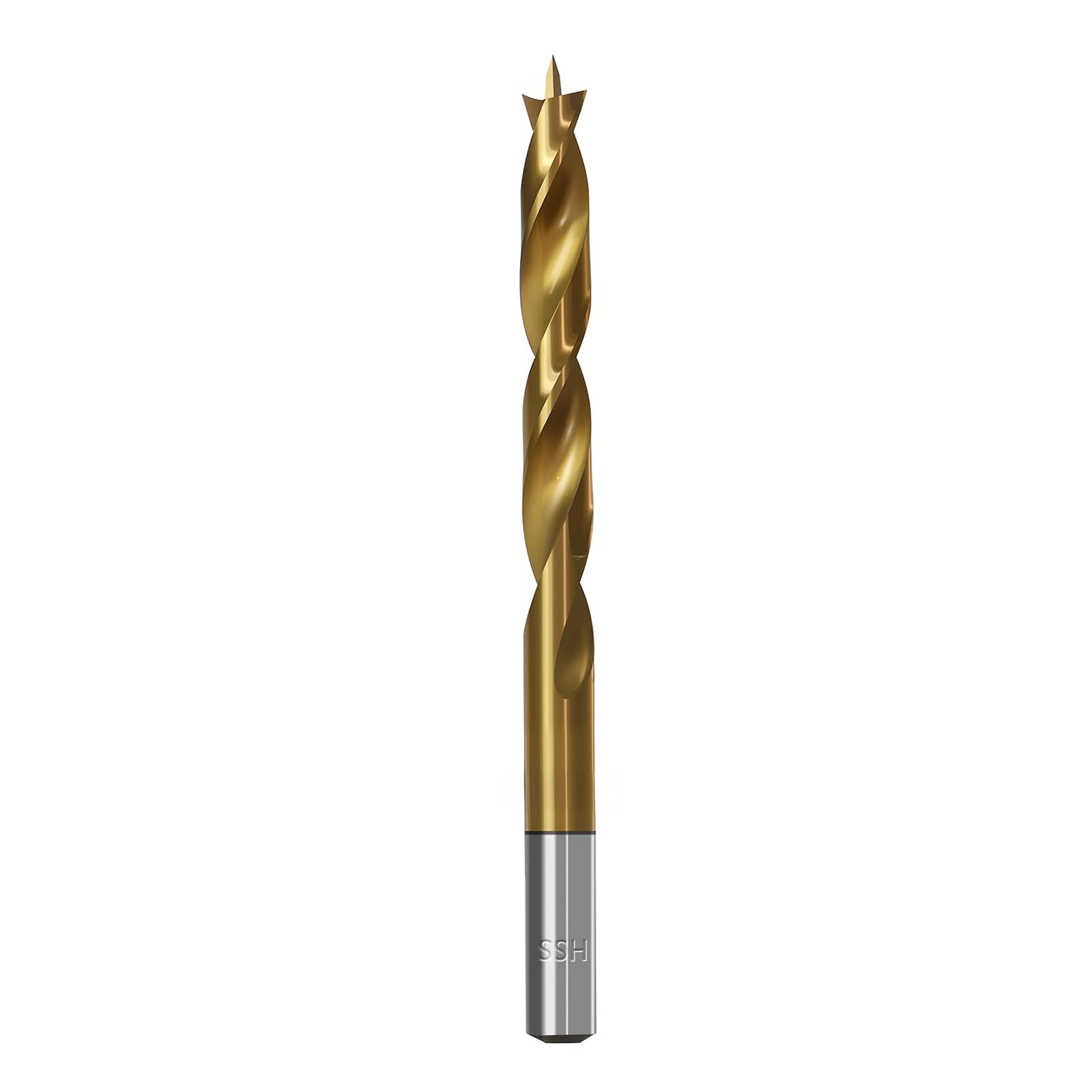 Brad Point Wood Drill Bits for Woodworking, 8mm (5/16") Brad Point Drill, High Speed Steel Metric Brad Point Drill Bits with Double Flutes Design for Soft & Hard Woods MDF Acrylic
