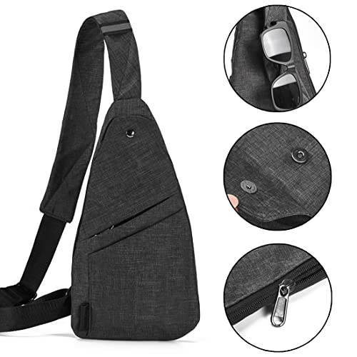 Image of Seoky Rop Sling Bag Slim Personal Purse Pocket Small Crossbody Chest Bag | Lightweight,Ultra Thin,Water Resistance,Anti-pickpocketing,Anti-Thief,Travel Purses,Small Sling Bag,Travel Workout