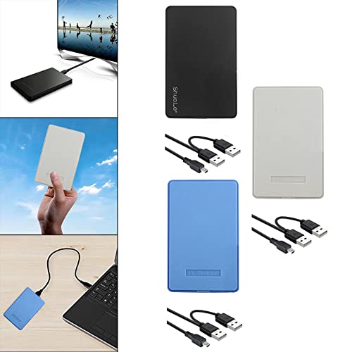 MERISHOPP Portable External Hard Drive USB 2.0 2Tb for Laptop for Mac Blue Abs Plastic Computers/Tablets & Networking | Drives, Storage & Blank Media | Hard Drives (HDD, SSD & NAS) 7