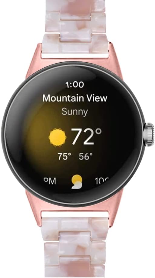 Resin Band Compatible for Google Pixel Watch 4 /Pixel Watch 3, Ultra Light Replacement Watch Band, Waterproof Stylish Strap