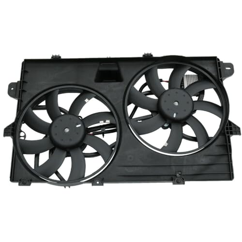 GMLFO Dual Radiator and Condenser Cooling Fan Plastic Assembly for Ford for Edge 3.5L 2007-2015 & 3.7L 2011-2014 & 2.0L 2012-2015,for Lincoln for MKX 3.5L 2007-2010 & 3.7L 2011-2015 LZY1158