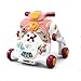 Lihgfw Baby Walker kann gedrückt, sitzen und rutschen, Baby Walker lernt zu gehen, multifunktionale Anti-Rollover [kann geschoben, sitzen, Side + Multifunktionsspielplatine] (Color : Rose red)