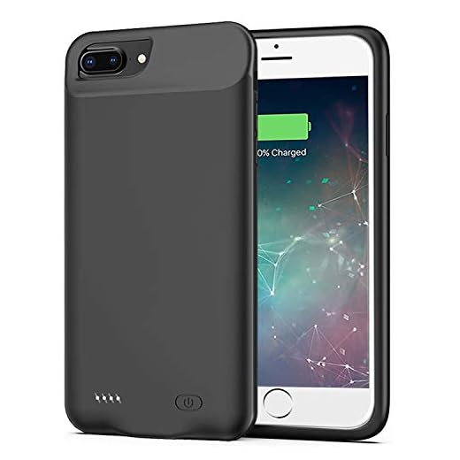 Battery Case for iPhone 8 Plus/7 Plus/6s Plus/6 Plus,Upgraded 10000mAh Charging Case Rechargeable Extended Battery Pack for iPhone 8 Plus/7 Plus/6 Plus/6s Plus (5.5 inch) Charger Case (Black)