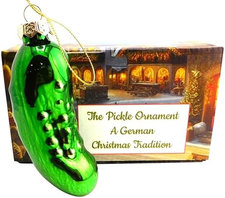 Amazon.com: German Christmas Pickle Ornament Tradition Decor - Green ...
