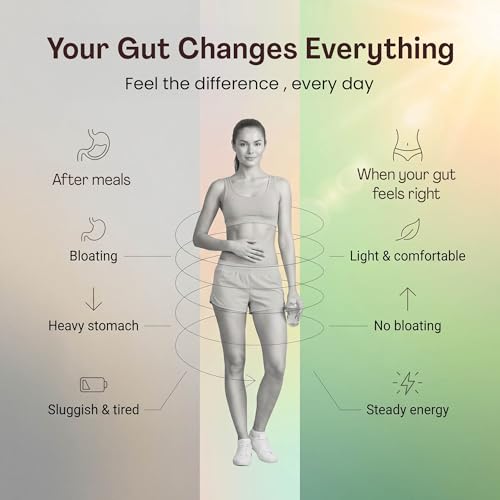 Image of Vamnaya Digestive Boost Powder | Gut Cleanse & Detox | SunFiber, Prebiotic, Probiotics & Digestion Support | 2 Billion CFU | Constipation, Bloating and Gas relief | With Ajwain, Jeera & Isabgol | Pack of 1