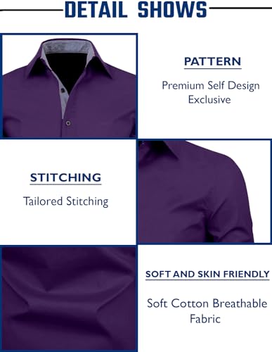 Image of Zombom Men's Combo Regular Fit Cotton Blend Full Sleeve Casual Shirts Pack of 3