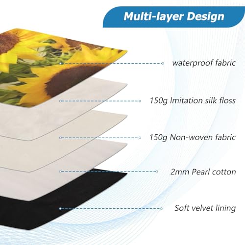 Funda para laptop de 13 a 14 pulgadas con diseño de girasoles miniatura 4