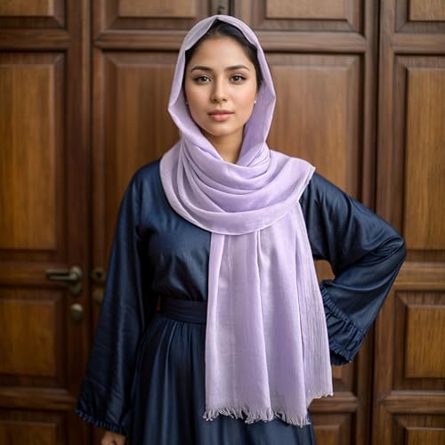 Pure Color Cotton Linen Shawl Hijab For Muslim Women Oversized Lightweight Pashmina Headwraps Scarf With Tassels2