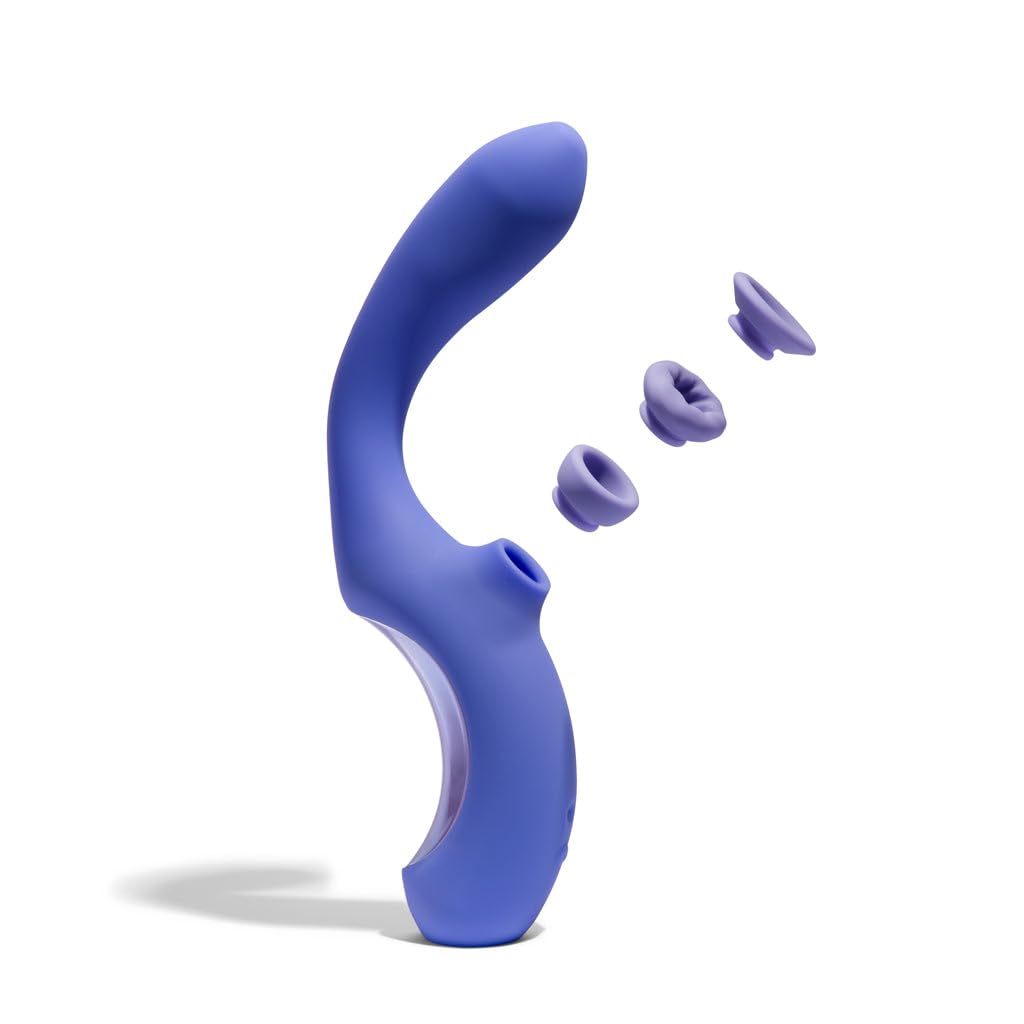 Platanomelón - Succionador con Estimulación Interna Efecto Calor, 4 Velocidades y 14 Niveles Progresivos, Flexible y Recargable - Momba Lavanda oscuro