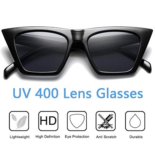 AISSWZBEER Retro Square Cat Eye Sunglasses for Women Fashion Trendy Style UV400 Protection3