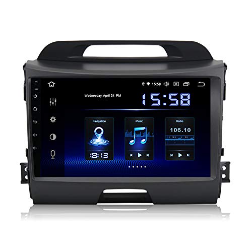 Dasaita - Pantalla táctil estéreo para Kia Sportage R 2010 2011 2012 2013 2014 con Bluetooth DSP 4G RAM 64G ROM Compatible con Radio RDS WiFi USB
