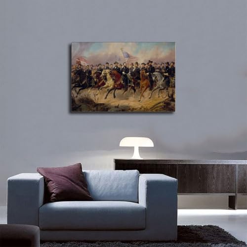 Poster General Grant Impression sur toile 30x45 cm avec cadre