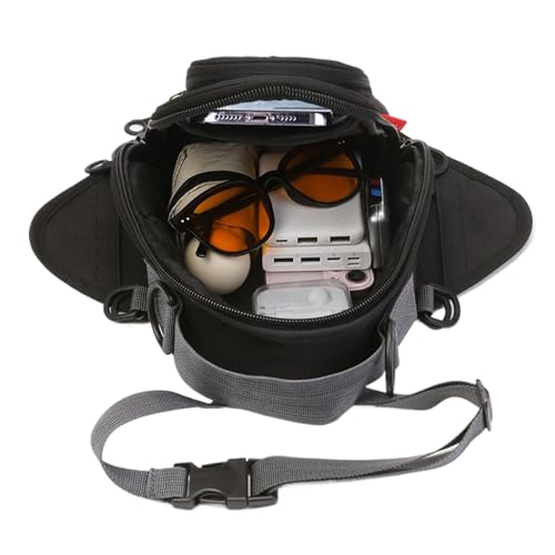 Sac de réservoir de moto magnétique imperméable et multifonctionnel avec bandes réfléchissantes