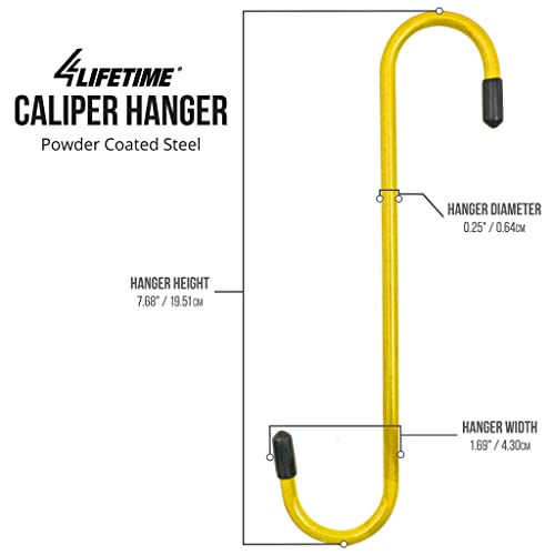 Image of 4LIFETIMELINES Brake Caliper Hanger Hooks, Durable Steel, Yellow Powder Coated with Rubber Tips, for Automotive Work on Brake Axle and Suspesion Systems - 20 Pack