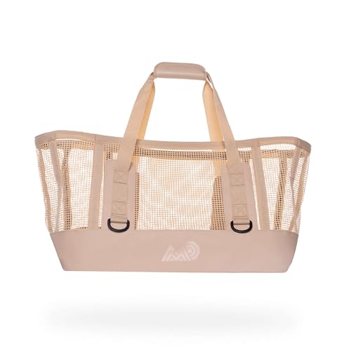 MISSION Boat Gear CASSI Heavy-Duty Outdoor Tote and Waterproof Marine-Grade Mesh Boat Bags (70 Liter, Sandstone)