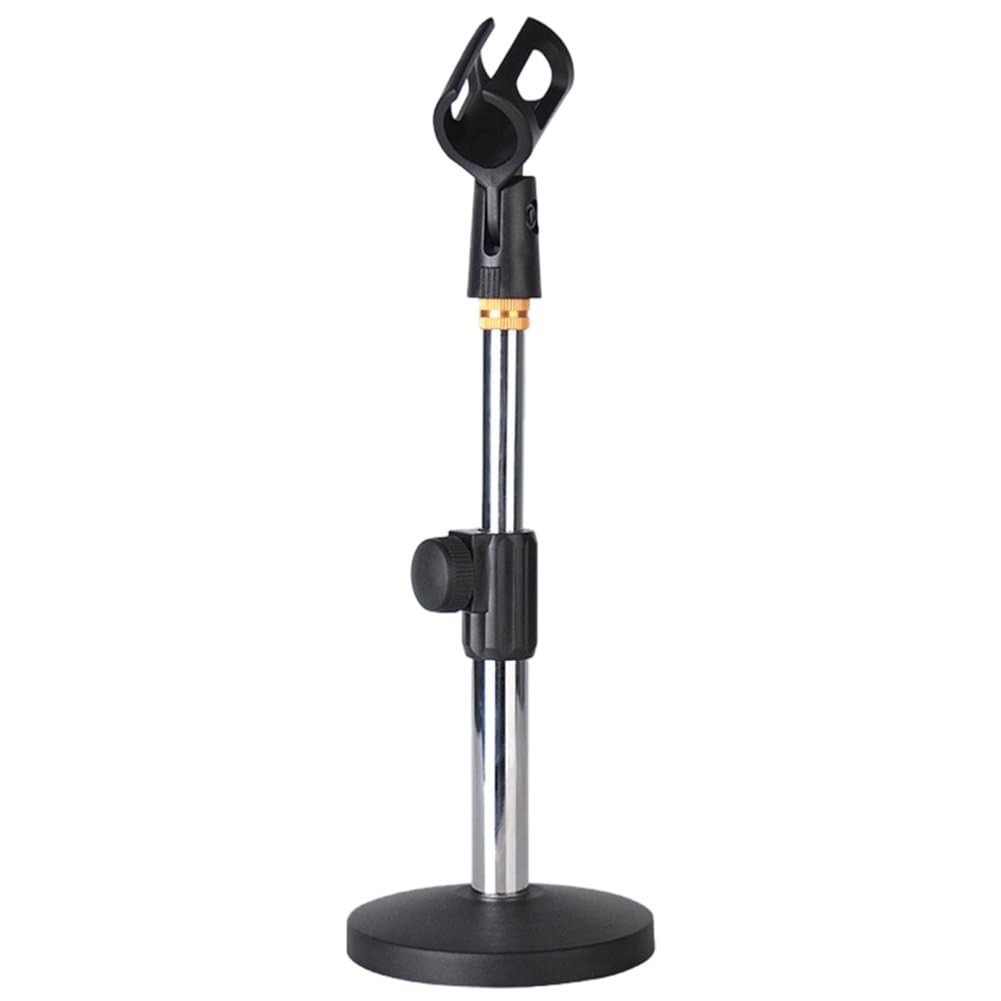 Danlai Adjustable Desktop Microphone Stand, Stable Support Frame for Most Common Mic Models and Audio Equipment