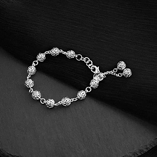 Pulsera de cuentas plata ley china vintage un regalo ajustable con significado para mujer 3