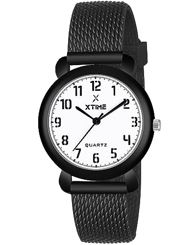 Image of XTIME Analogue Watch Round White Dial & Resin Strap for Boys & Girls