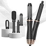 Hair Blow Dryer Styler Set, 5 in 1 Hot Air Brush Auto Wrap Curlers & Straightener & Volumizer Pro Kit, Ionic Technology, 60000RPM High Speed Drying, Round Comb Multi Styler Anion Electric