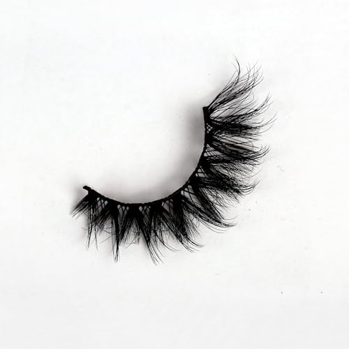 Pooplunch False Eyelashes Cat Eye Look 8D Crossed Wispy Natural Volume Faux Mink Lashes Fake Eyelashes Strips 7 Pairs Pack