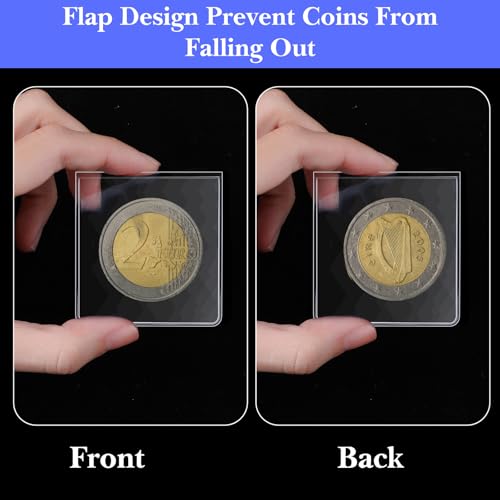 300 pcs Doble bolsillo para monedas 2x2 miniatura 5