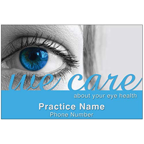 Appointment Reminder Postcards for Optometric & Optical. Customize Card Front and Back with Practice Information. 4"x6", Full-Color Front & Premium High Gloss UV Coating. Sturdy 16 Pt. Stock. (2500)