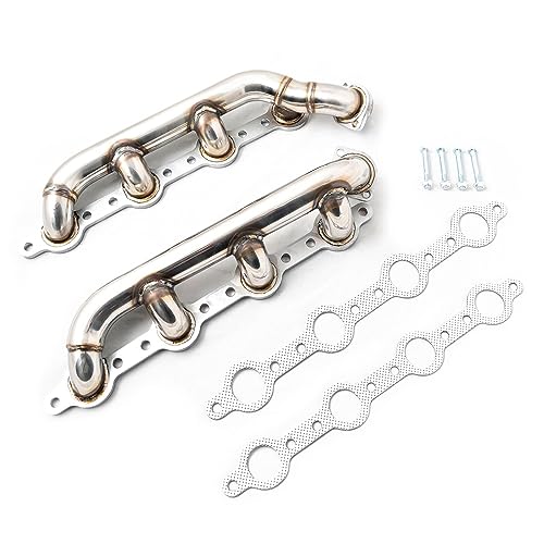 Precision Parts Stainless Steel Exhaust Manifold Kit with Gaskets and Bolts Compatible with 1999.5-2003 Ford 7.3 Powerstroke Diesel