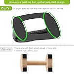 SELEWARE Push Up Bars Pushup Stands Handstand Bars, Soft Rubber Handle Provide Comfy Grip, Fit for Calisthenics, Fitness, Floor strength training, Stable and Sturdy Construction Support 500 lbs - Image 4