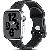Gulemfy Armband Kompatibel mit Apple Watch Armband - Sportarmband 44mm 42mm 45mm 49mm 38mm 40mm 41mm, Atmungsaktiv Silikonarmband Kompatibel mit iWatch Series 8/7/6/5/4/3/SE Herren Damen