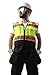 Kolossus High Visibility Safety Vest Front Pockets Silver Orange Reflective Tape for Men Black Bottom Class 2 ANSI/ISEA Yellow-Black 3X-Large