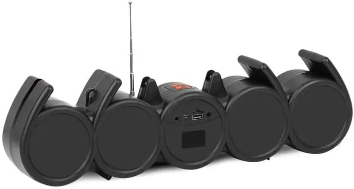 Rear view of Kisonli LED-918 RGB Soundbar Speaker showing the USB port, TF card slot, and AUX input.