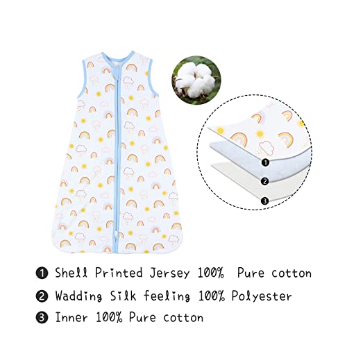 Vigorspring Baby Sleep Sack Rainbow,Pure Cotton Wearable Blanket 1.5 Tog Swaddle Transition Sleeping Bag Small 0-6 Months #TOP7