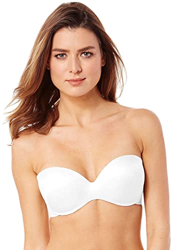 Maidenform Women's Smooth Strapless Extra Coverage, White, 34C #TOP22