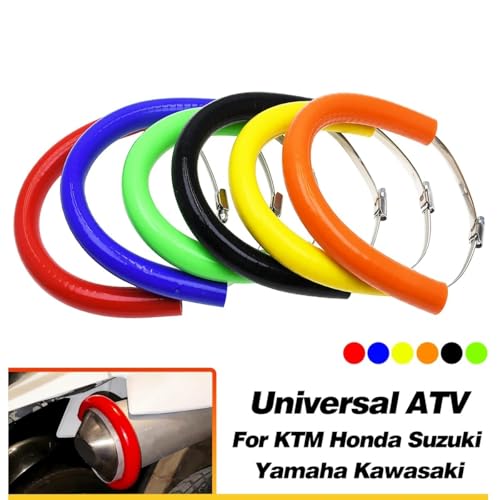 Protector de escape para moto ajustable compatible con Suzuki, Honda, Yamaha y Kawasaki 2