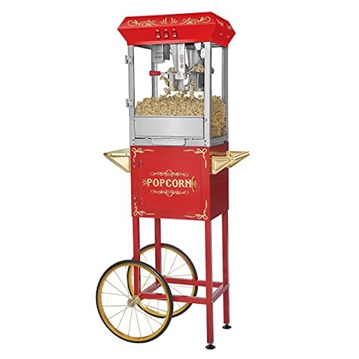 6097 Great Northern Popcorn Red Foundation Popcorn Popper Machine Cart, 8 Ounce