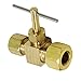 1/4 Inch Compression Straight Needle Valve, Brass Lead-Free