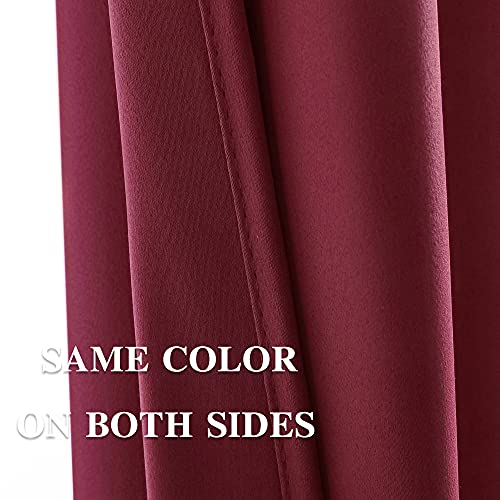 Ygo Home Decor Tiers Curtains Window Draperies Thermal Insulated Room Darkening Blackout Curtain Panels For Bedroom And Kitchen 52 X 24 In Wine Red Double Pieces #TOP5
