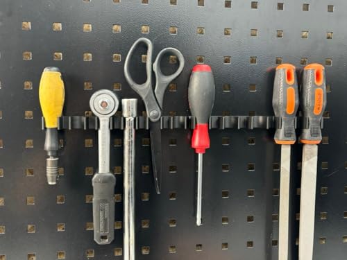 2x Universal Halterung Feilen Stemmeisen Ratschen und mehr Lochwand Halterung für Güde - Gedore - ADB - Kraftwerk Lochwand Vierkantlochung 38 mm / 10 mm Lochwand Zubehör