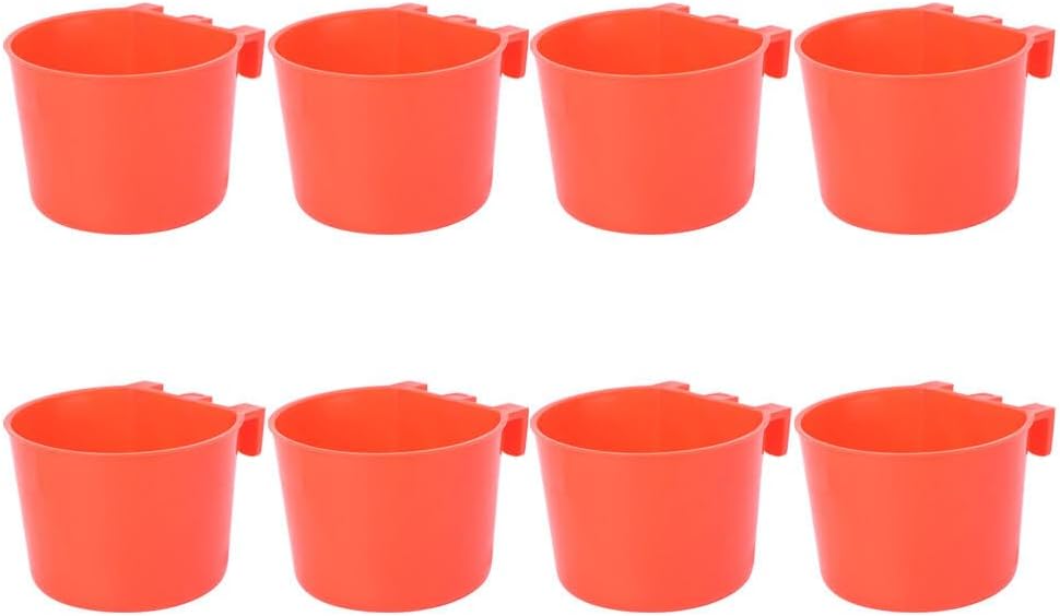 FRCOLOR 24Pcs Bird Bowls Cockatiel Parrot Feeder Container Plastic Feeding Bowl Dispenser Pet Bird Water Bowl for Cage Supplies