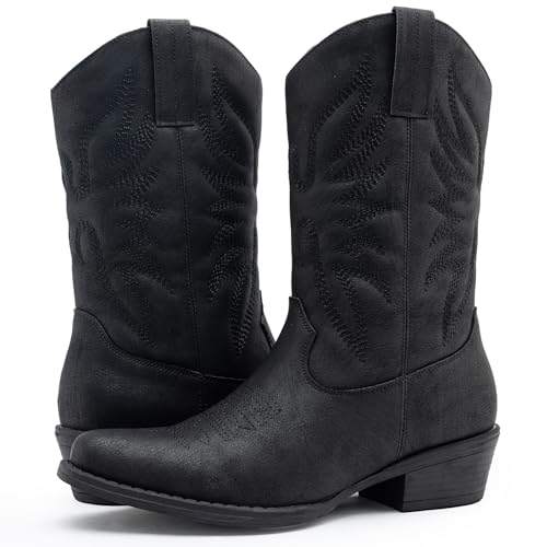 Image of GLOBALWIN Cowboy Boots for Women, Mid-Calf Western Style