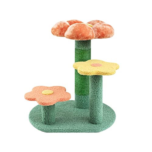 huanglyc-232 猫の木、猫のクライミングフレーム大型猫フレーム猫砂猫ツリーワンジャンププラットフォーム猫スクラッチポスト猫スクラッチボード花猫のおもちゃ、猫クライミング棚