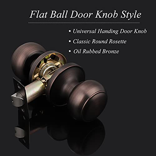 Probrico Colonial Style Door Knobs Door Locks (Passage, Oil Rubbed Bronze) #TOP1