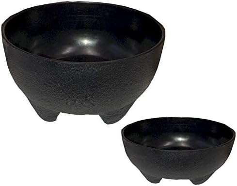 Two Bowl Set: small bowl is FREE with your purchase of 1 large Plastic Molcajete Serving Bowl, Serve Chips & Salsa or Guacamole. A 30 fluid ounce (Large) & one 8 fluid ounce (Small), BSBValue, Kitchen