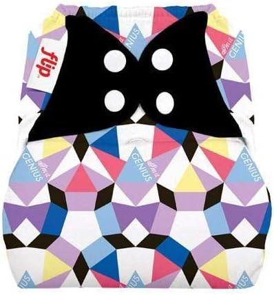 Flip Hybrid Reusable Cloth Diaper Cover with Adjustable Snaps and Stretchy Tabs - Fits Babies from 8 to 35+ Pounds (Sassy Dots)