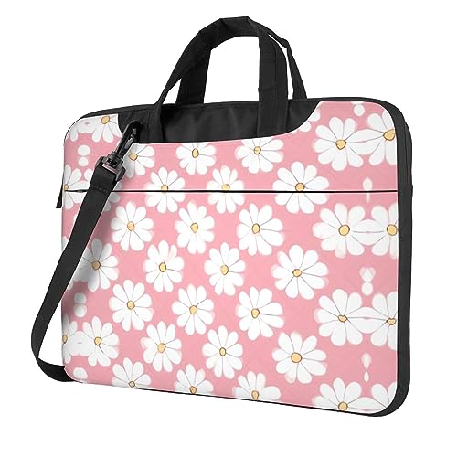 Sac pour ordinateur portable HYTTER au motif chrysanthème blanc pour homme et femme